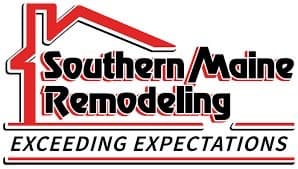 A logo featuring a stylized house outline, the text "Southern Maine Remodeling" in bold letters, and the phrase "EXCEEDING EXPECTATIONS" underneath.